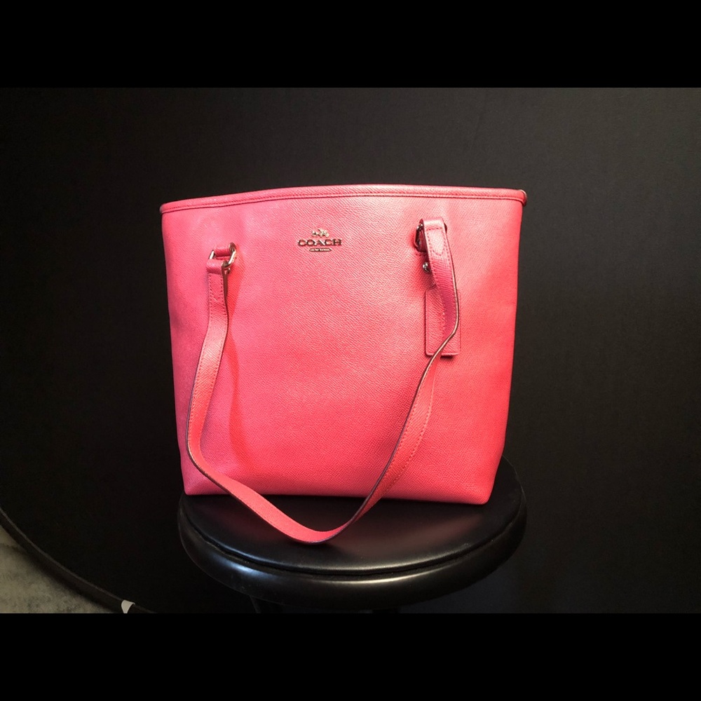 Small Saffiano North South Coach Tote